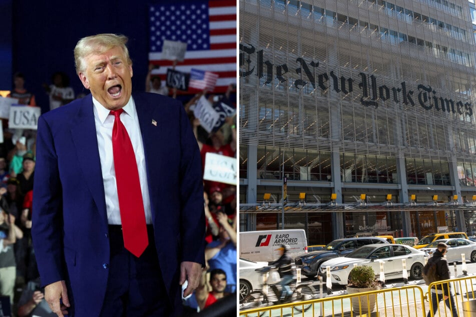 President Donald Trump threatened to take legal action against the New York Times over its coverage of his legal battle with Paramount.