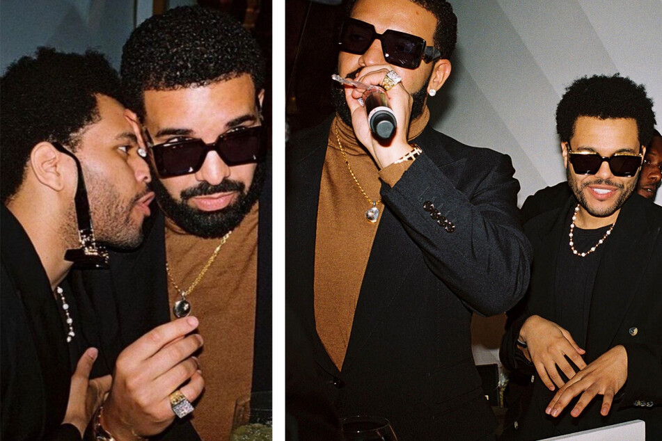 The Weeknd parties with Drake and new flame at Vegas bash