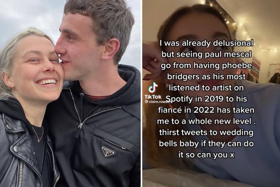 Fans are pairing the couple with a viral TikTok trend (r.) using Taylor Swift's song Mastermind.