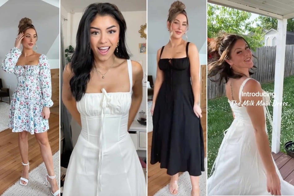 Bye-bye leggings and sweats – milkmaid dresses are coming for your bag!