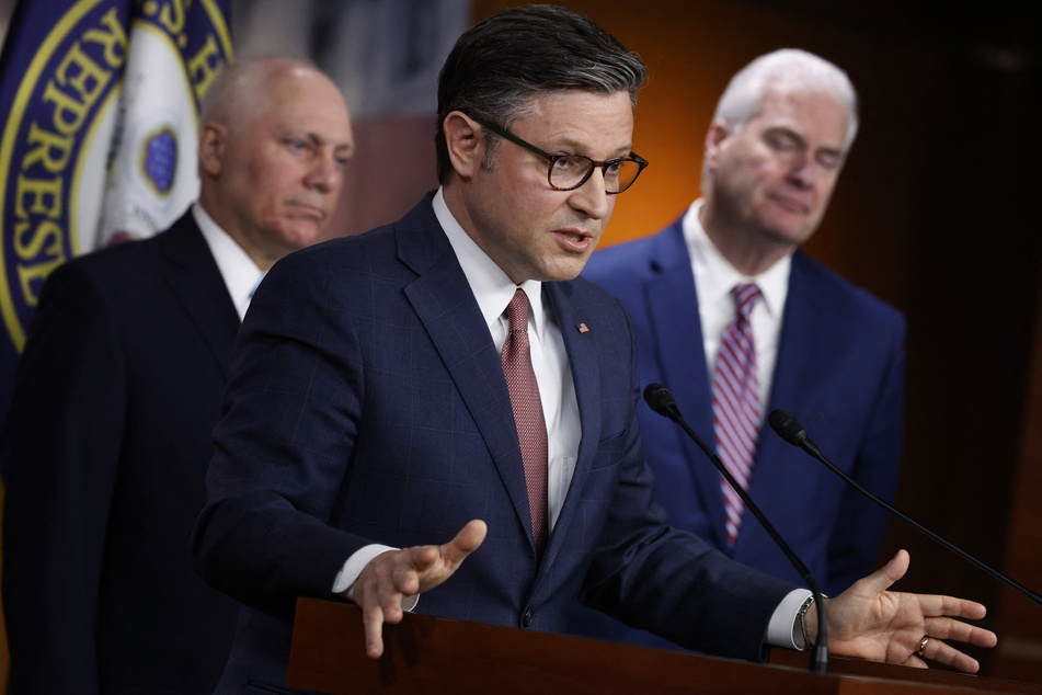House Speaker Mike Johnson faces a rebellion among far-right Republican representatives after he helped pass a government funding bill on Friday.