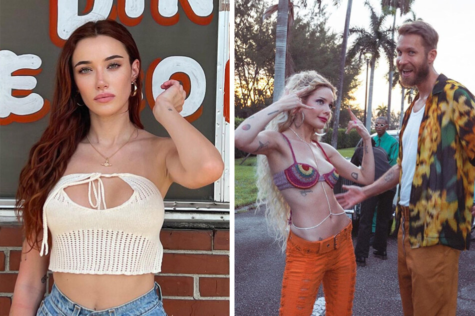 Olivia O'Brien (l) has a song dropping this week featuring Fletcher, while Calvin Harris (r) is set to release his sixth studio album.