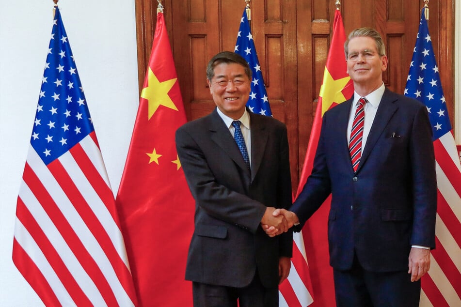 China's Vice President He Lifeng meets with Treasury Secretary Scott Bessent in Madrid on September 15, 2025. He will visit the US this week ahead of a major summit.