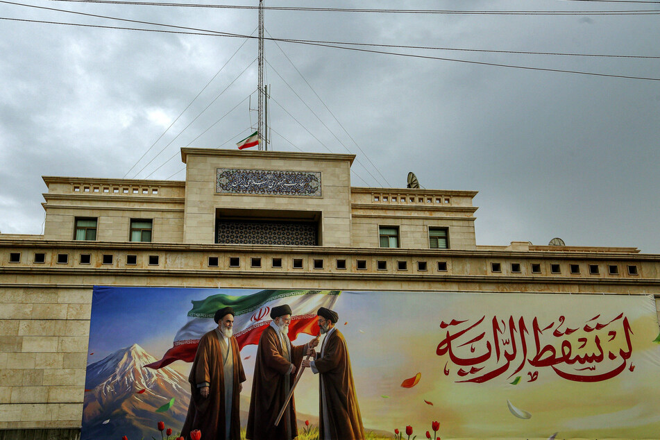 The Iranian embassy in Beirut is pictured in the Lebanese capital on March 26, 2026.