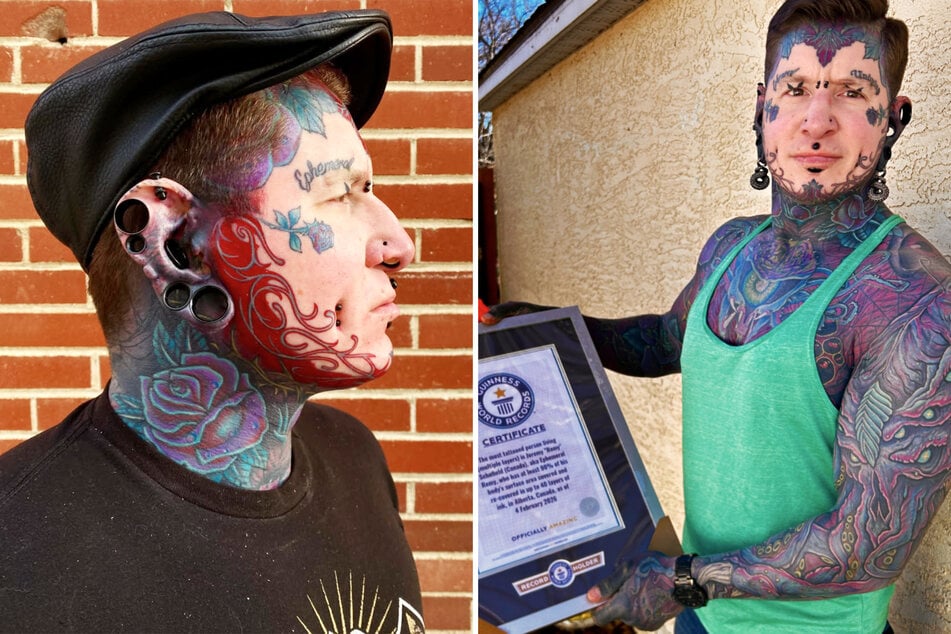 Remy Schofield has finally picked up his well-deserve Guinness World Record for being the most tattooed person living.
