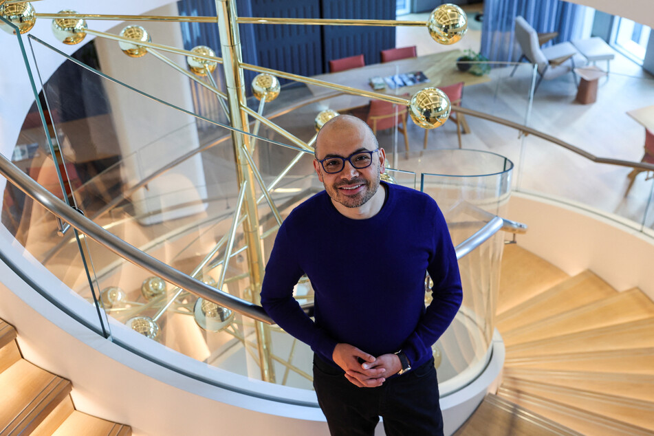 Demis Hassabis poses for a portrait at the offices of Google DeepMind UK in London.
