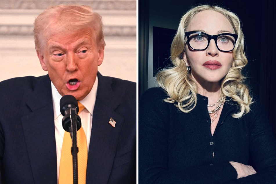 Pop superstar Madonna has reignited her campaign against President Donald Trump, upbraiding the US leader for calling himself "the King."