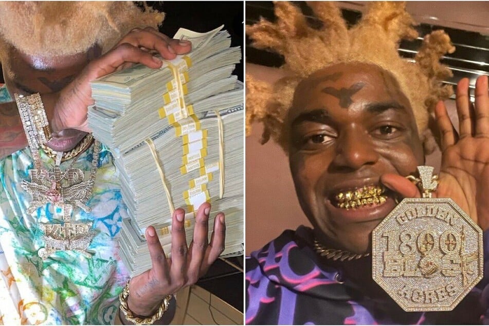 Rapper Kodak Black dumps stacks of real money in the ocean as bizarre beef escalates!