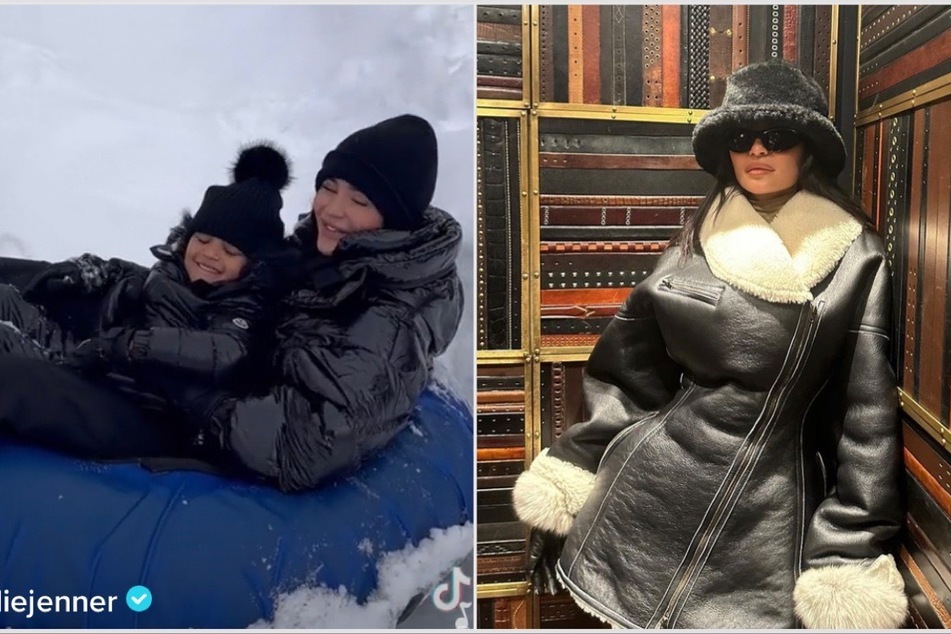 Kylie Jenner slides into the New Year with Aspen fun