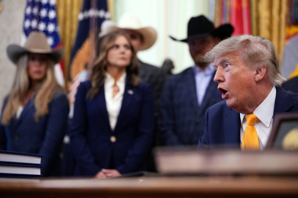 Donald Trump speaks in the Oval Office in Washington DC. The new US jobs report shows steady growth, a win for the Trump administration.