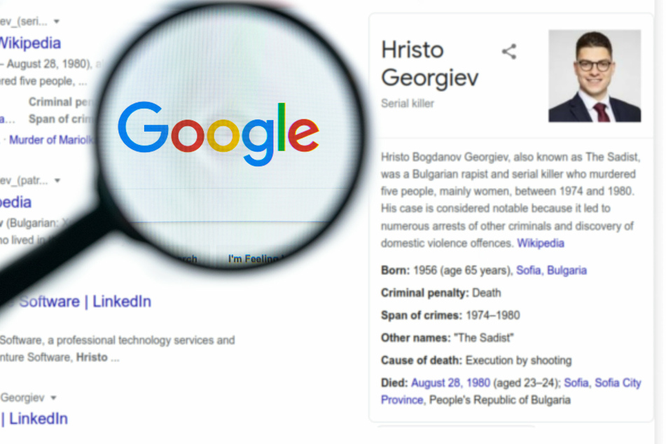 Baffled man discovers Google listed him as a "Sadist" serial killer