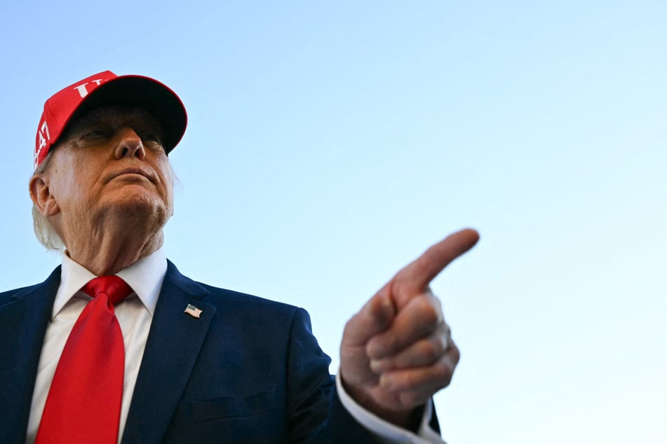 President Donald Trump speaks to the press upon his return to the White House on Tuesday. The Republican has so far played coy about who his successor could be after the end of his second term.