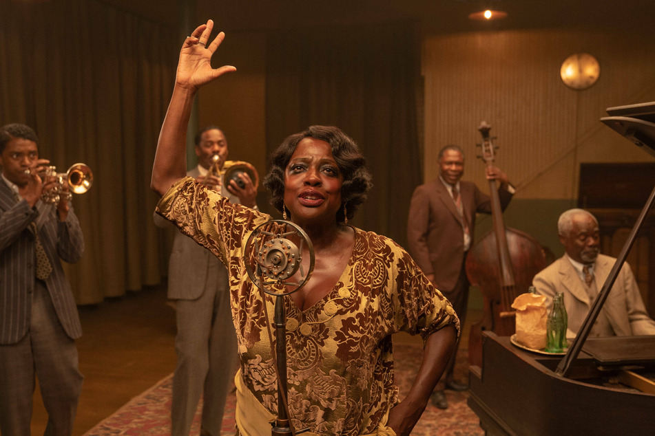 Viola Davis was styled by Mia Neal, Sergio Lopez-Rivera, and Jamika Wilson in Ma Rainey's Black Bottom.
