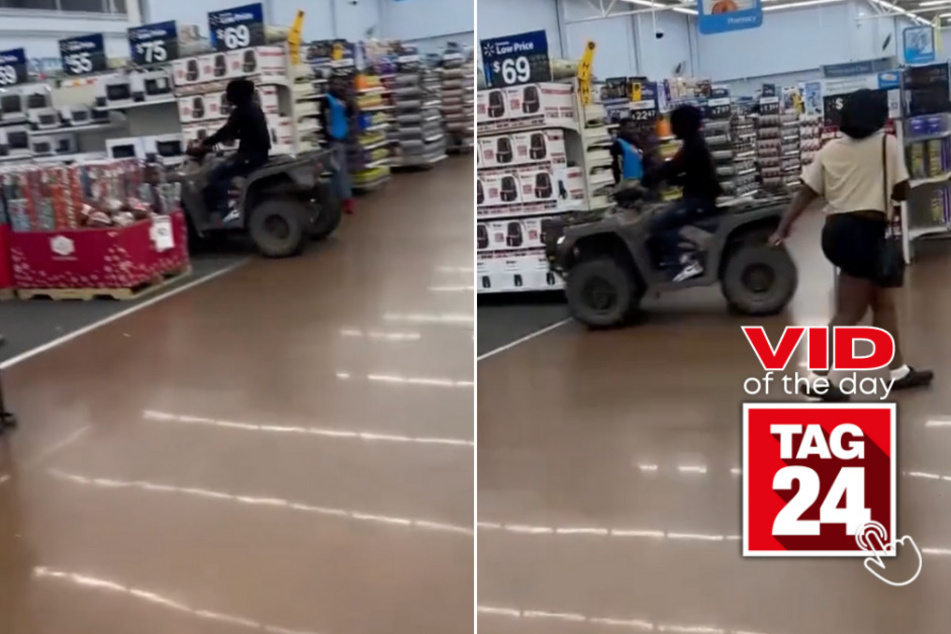 Viral Video of the Day for January 15, 2024: Man tears through Walmart aisles on ATV!