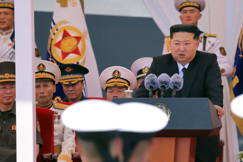 North Korean leader Kim Jong Un said the country's navy will now be equipped with nuclear weapons and massive warships.