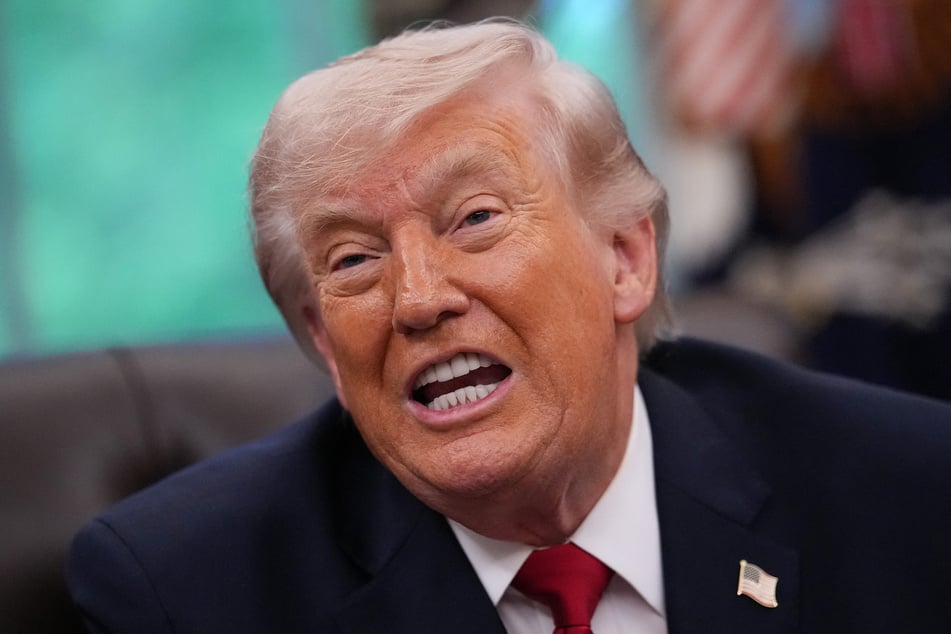 President Donald Trump speaks in the Oval Office of the White House in Washington DC on April 29, 2026.
