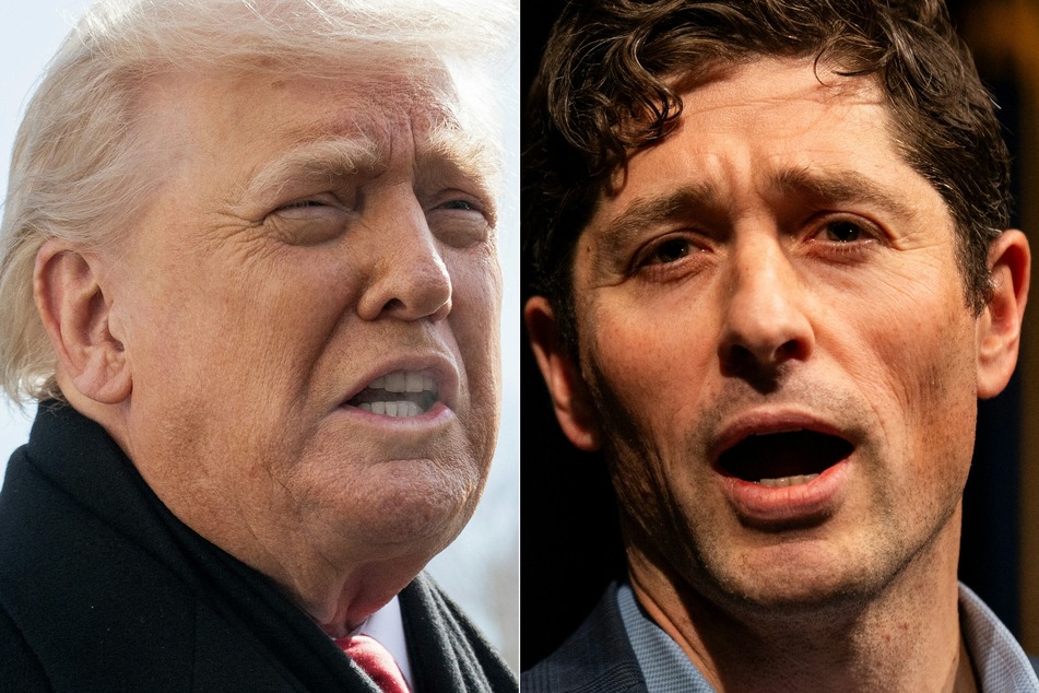 President Donald Trump (l.) said Minneapolis Mayor Jacob Frey is "playing with fire" for refusing to cooperate with his mass deportation agenda.