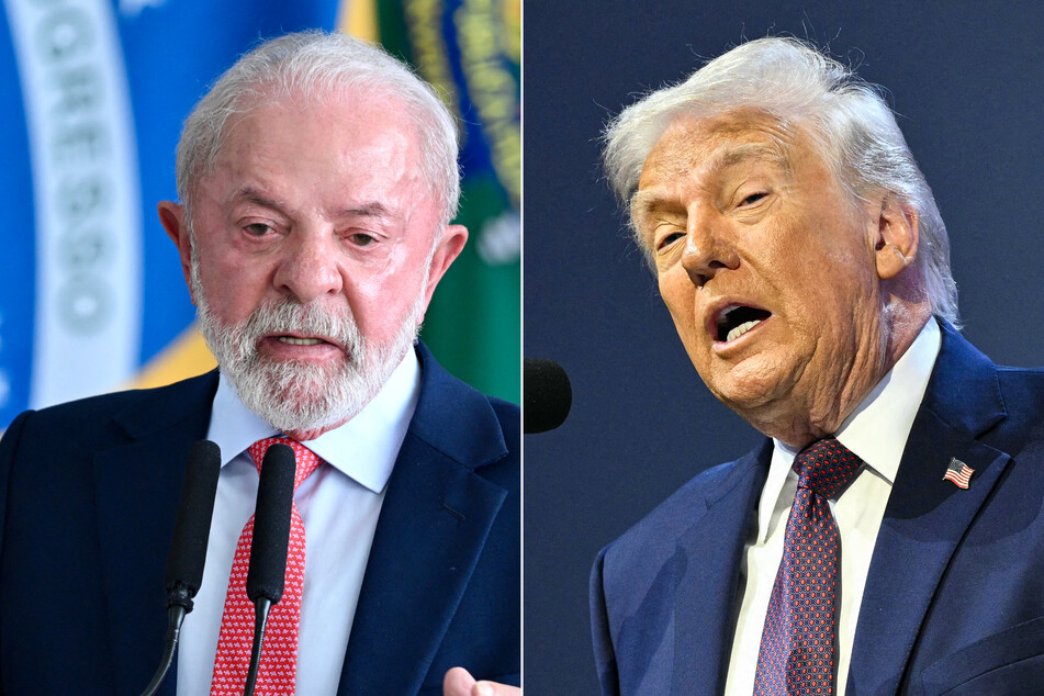 Brazil's President Luiz Inacio Lula da Silva (l.) spoke with US counterpart Donald Trump by phone on Monday.