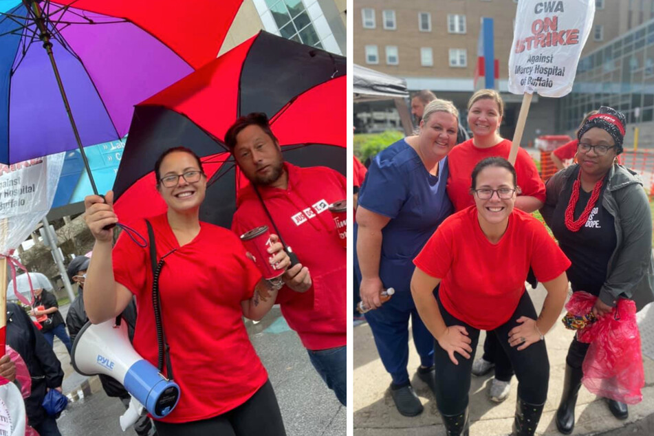Melissa Piechowicz and her colleagues at Mercy Hospital in Buffalo are striking to address the staffing crisis.