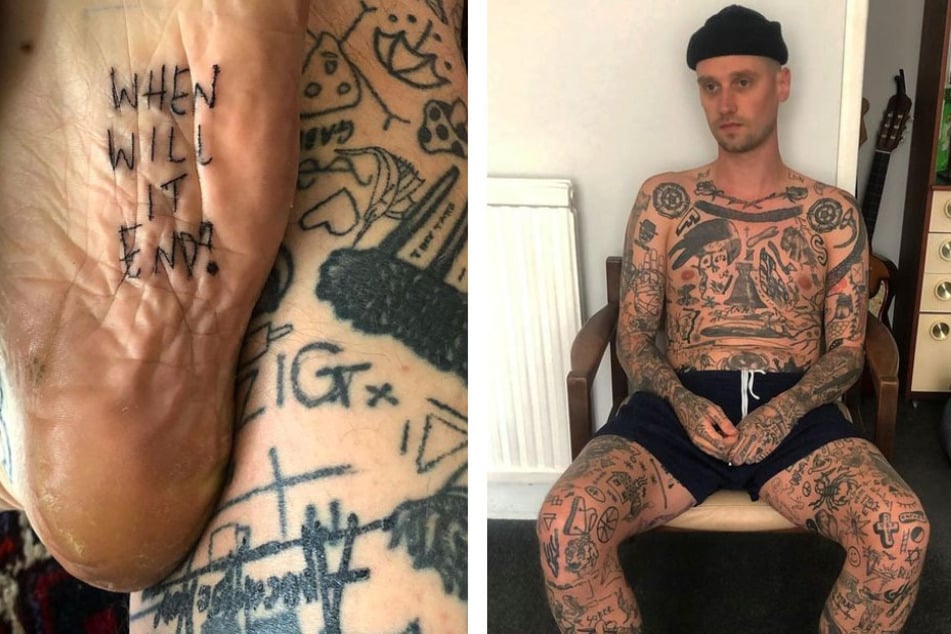 A tattoo a day keeps the boredom away: man responds to lockdown with extreme ink routine
