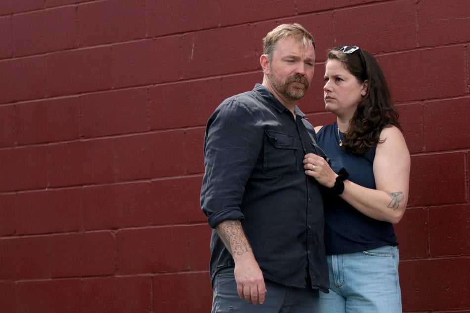 Maine Senate candidate Graham Platner (l.) has been accused of sexting with multiple women while in a relationship with his wife, Amy Gertner.