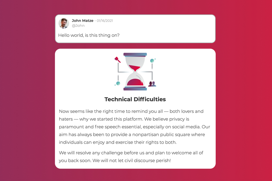 Parler website comes back online with message for "lovers and haters"