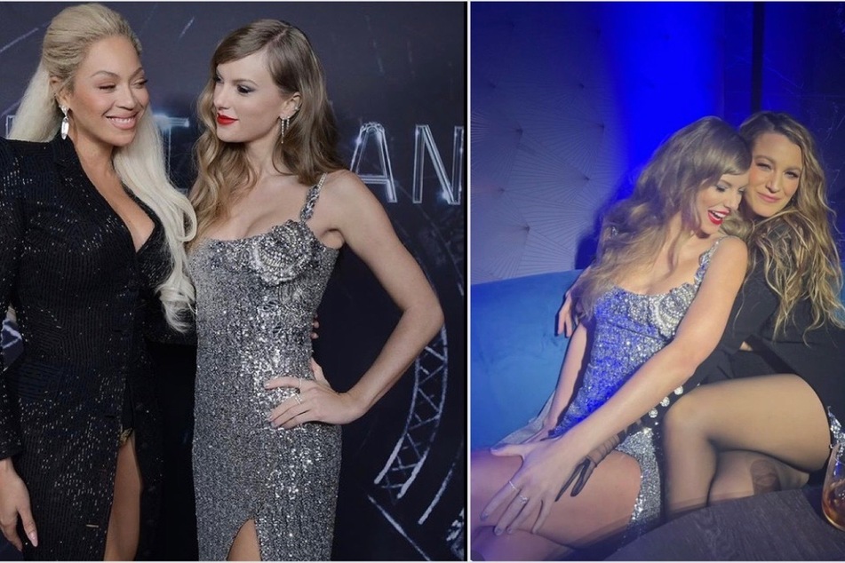 Blake Lively (r) praised her bestie Taylor Swift and Beyoncé for supporting one another amid the success of their respective concert movies.