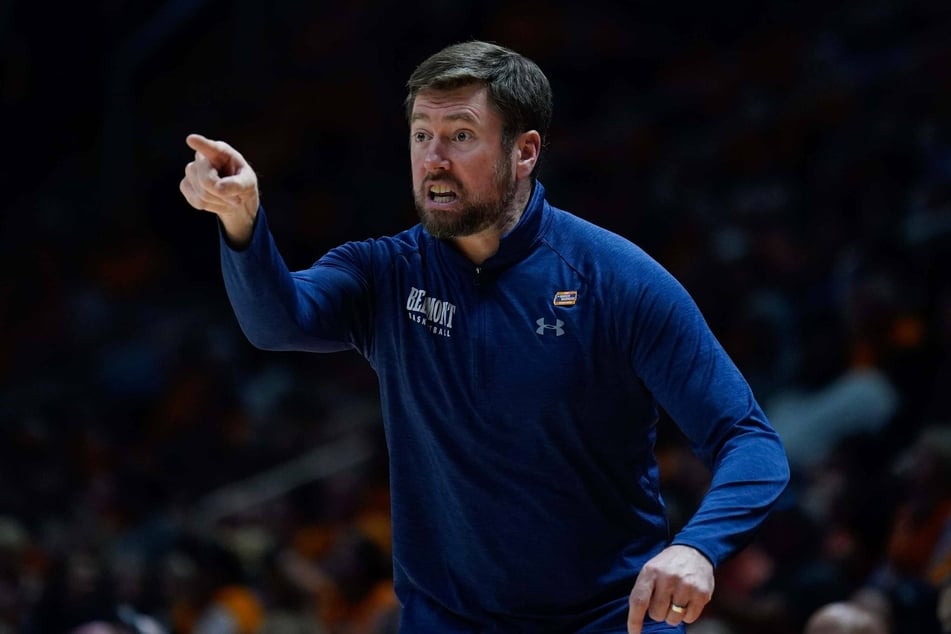Bart Brooks, head coach of the Belmont Bruins who won this year's only overtime game during the first round in the women's tournament.