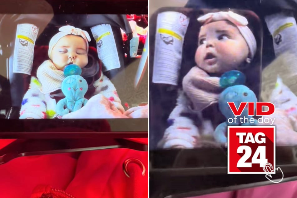 Viral Video of the Day for May 6, 2025: Snoozing baby shocked awake in hilarious car wash clip!