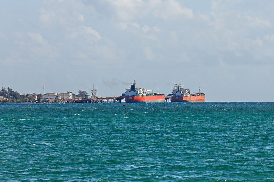 Tanker ships are seen in the Industrial Zone of the port of Matanzas, Cuba, on March 30, 2026. Washington's energy blockade has plunged Cuba into economic turmoil.