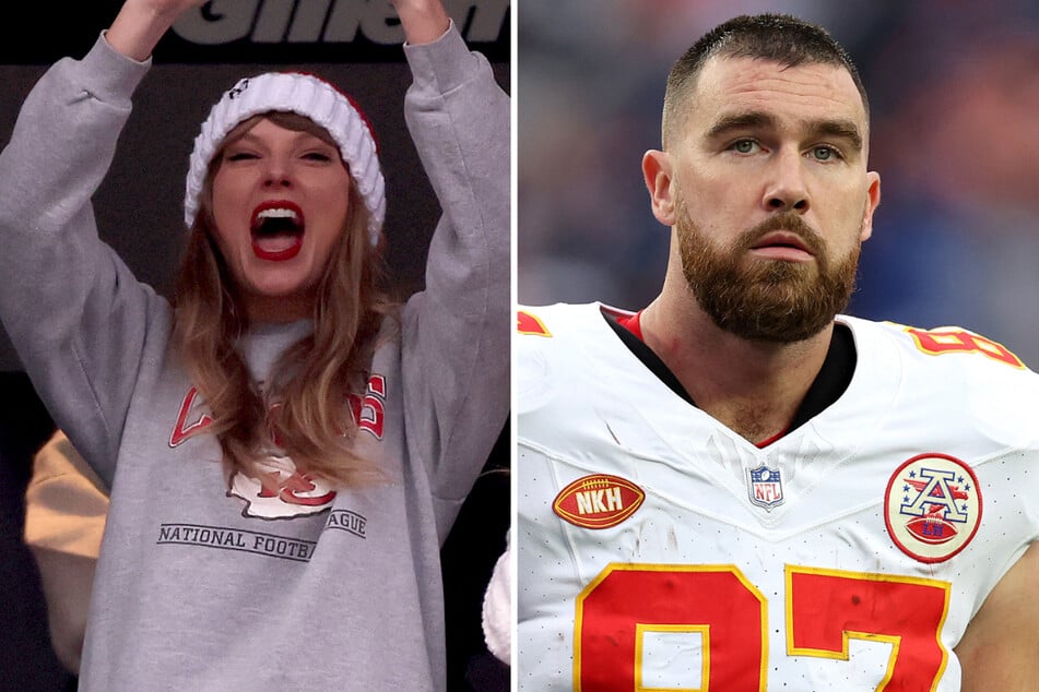 Taylor Swift cheered on Travis Kelce and the Kansas City Chiefs at Gillette Stadium on Sunday.