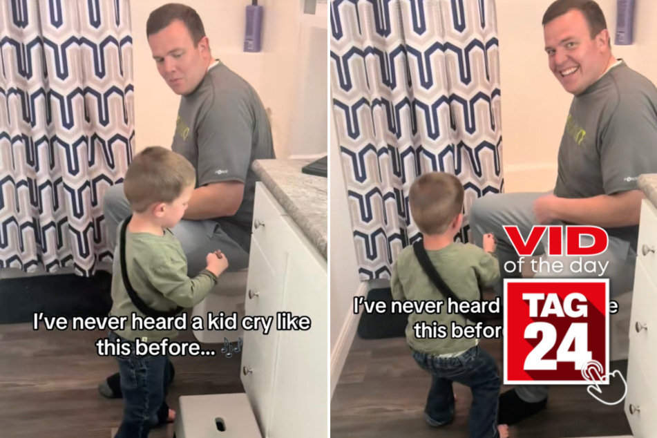 Viral Video of the Day for April 14, 2026: Dad's poop prank leaves son in tears – but his cry steals the show