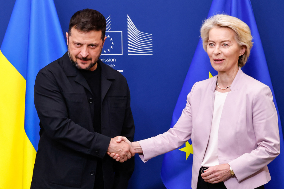 EU chiefs vow Ukraine support will not falter as Zelensky prepares for Trump talks