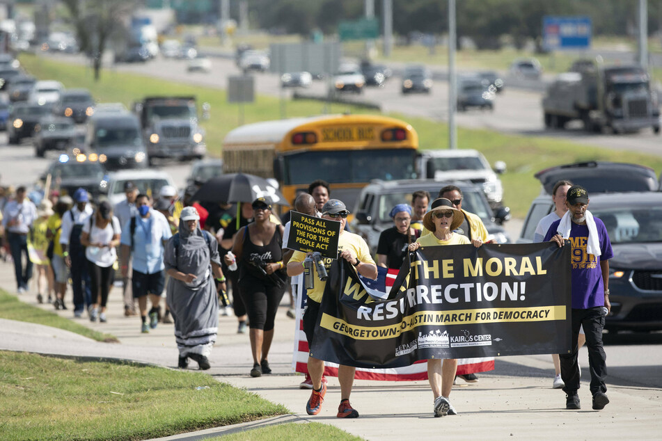 Texas voting rights activists begin Selma-style march to state Capitol