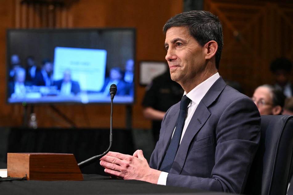 Kevin Warsh, nominee for US Federal Reserve Chair, testifies during a Senate Banking Committee hearing on his nomination on Capitol Hill in Washington, DC, on April 21, 2026.