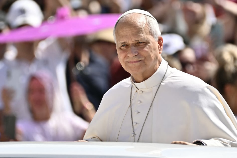 Pope Leo XIV arrives for the weekly general audience at St. Peter's Square in the Vatican on June 24, 2026.