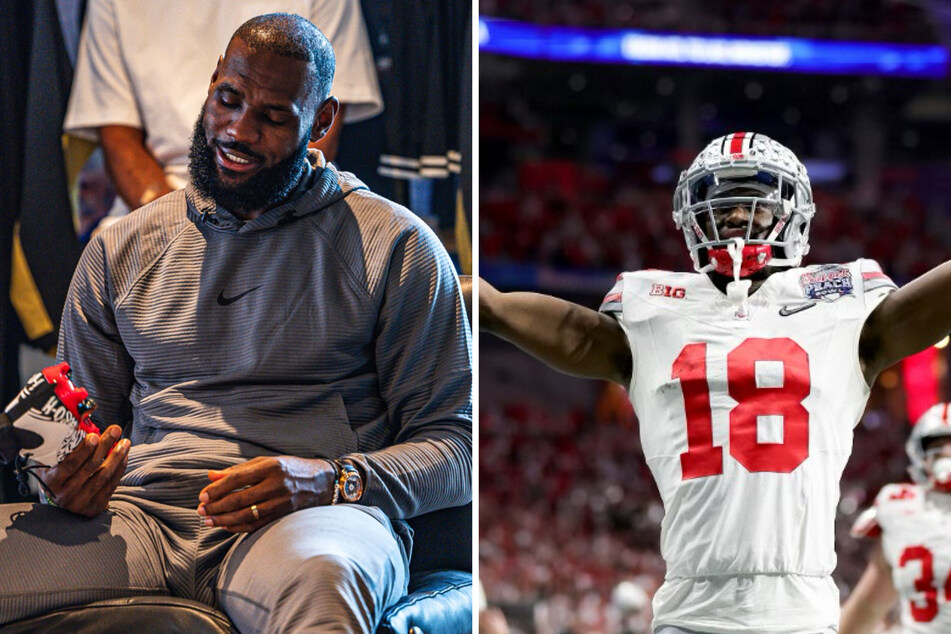 LeBron James (l.) generously gifted Ohio State football some seriously stylish custom cleats just in time for their top-10 clash against Penn State.