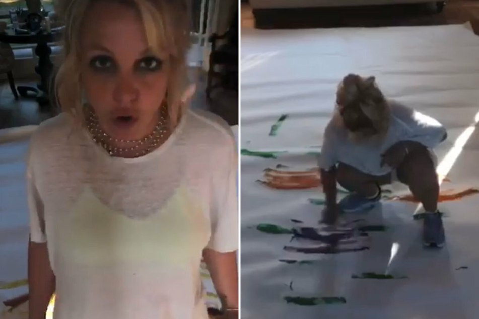 Britney Spears filmed herself drawing and said she was showing her "true colors."