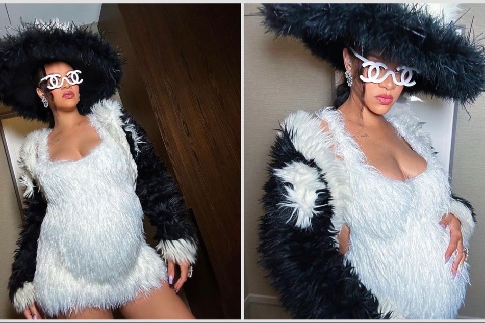 Rihanna fashionably hints at Met Gala attendance and flaunts growing baby bump