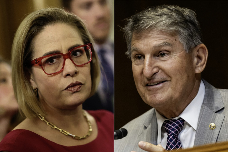 Senators Kyrsten Sinema (l.) and Joe Manchin have blocked an effort to secure a two-year Democratic majority on the National Labor Relations Board.