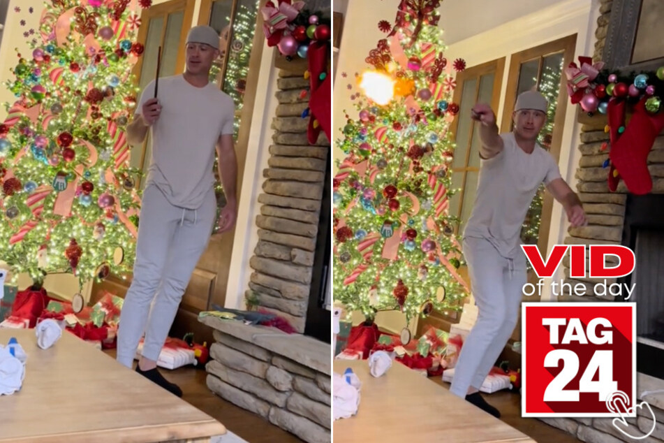 Today's Viral Video of the Day features a Harry Potter magic wand feat that went incredibly wrong when a husband pointed it at his wife!