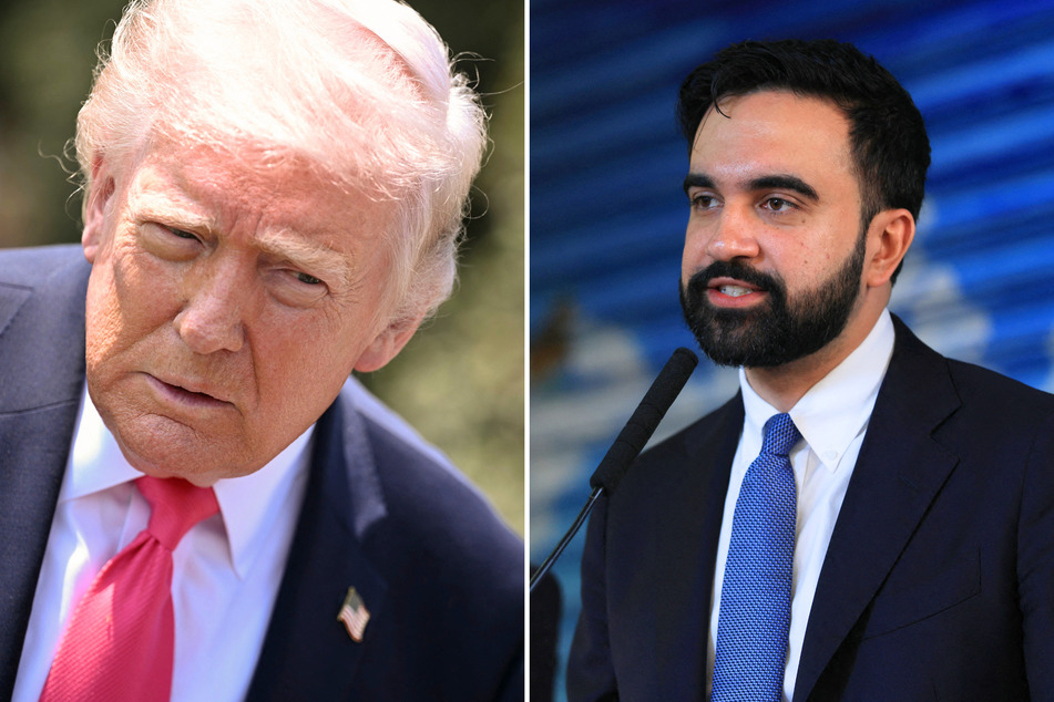 During a recent press conference, New York City Mayor Zohran Mamdani (r) responded after President Donald Trump (l) criticized his "tax the rich" agenda.