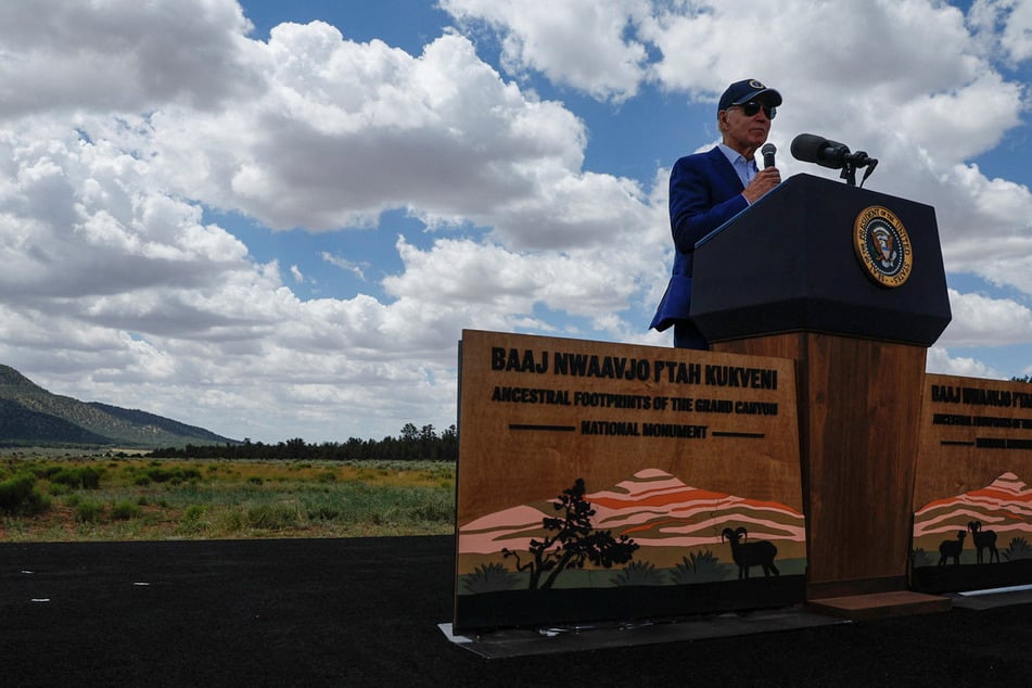 Biden took a shot at Republicans, who he said want to seek to ban books and bury history."