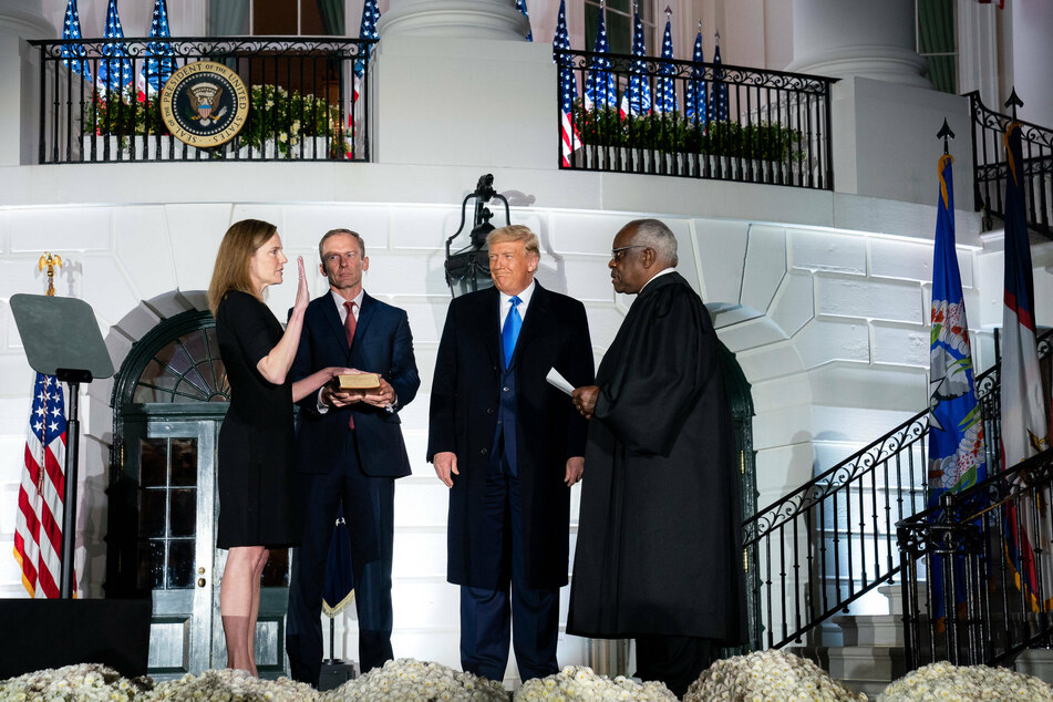 Trump celebrates confirmation of Amy Coney Barrett as Supreme Court justice