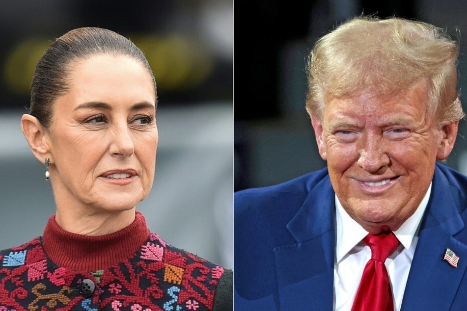 The administration of US President Donald Trump (r.) has denied a request for water to Mexico, led by President Claudia Sheinbaum.
