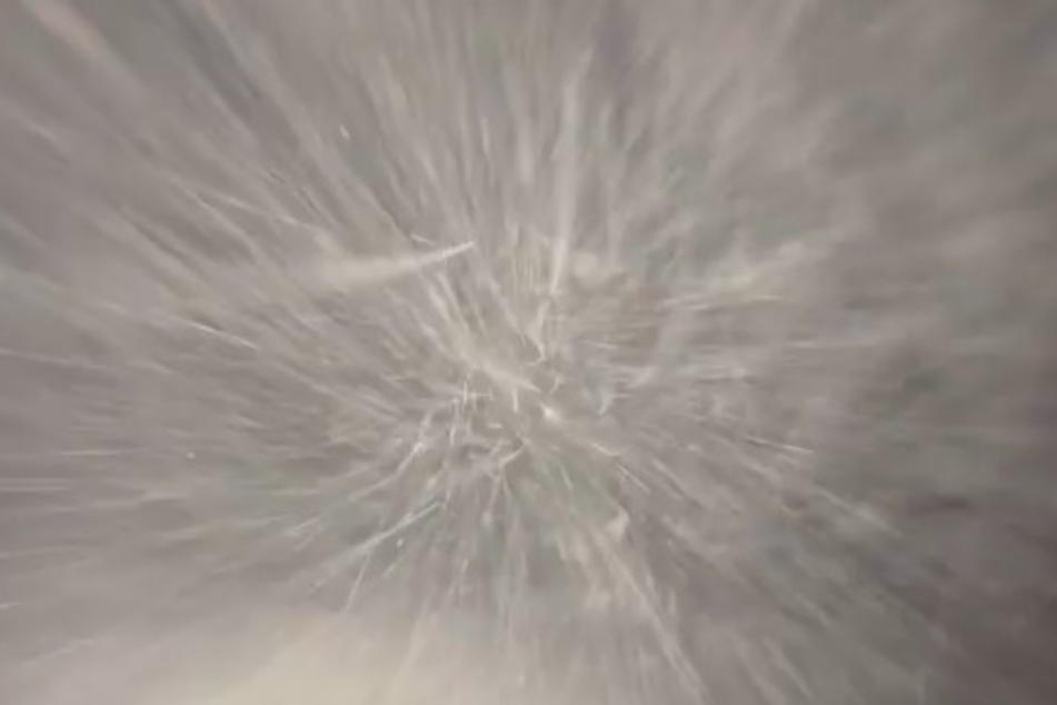 Sass posted a video of the infamous storm he and his team were caught in on the last leg of the race, which showed almost no visibility.