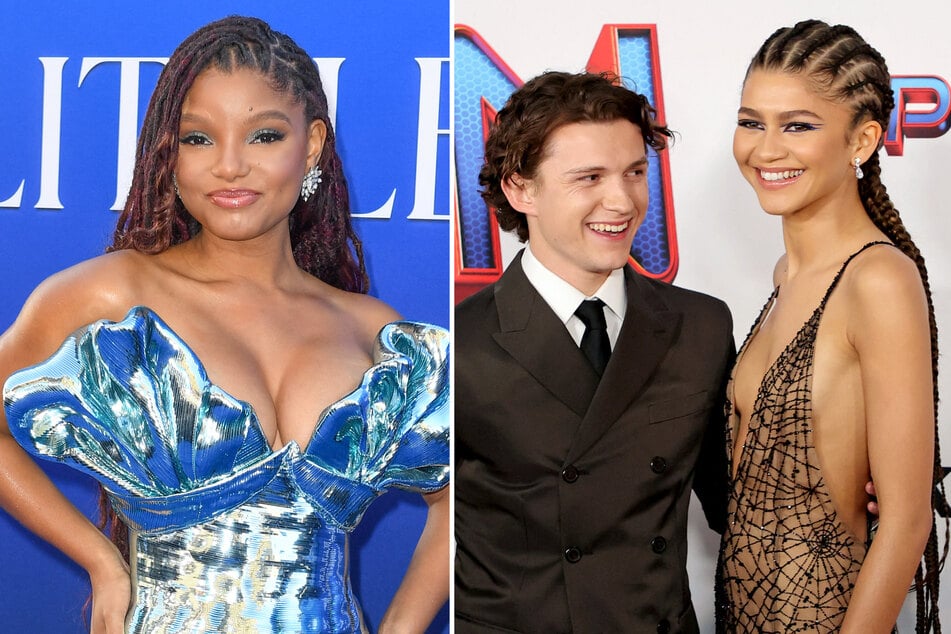 Halle Bailey (l) recently went viral for impersonating Zendaya's (r) boyfriend, Tom Holland.