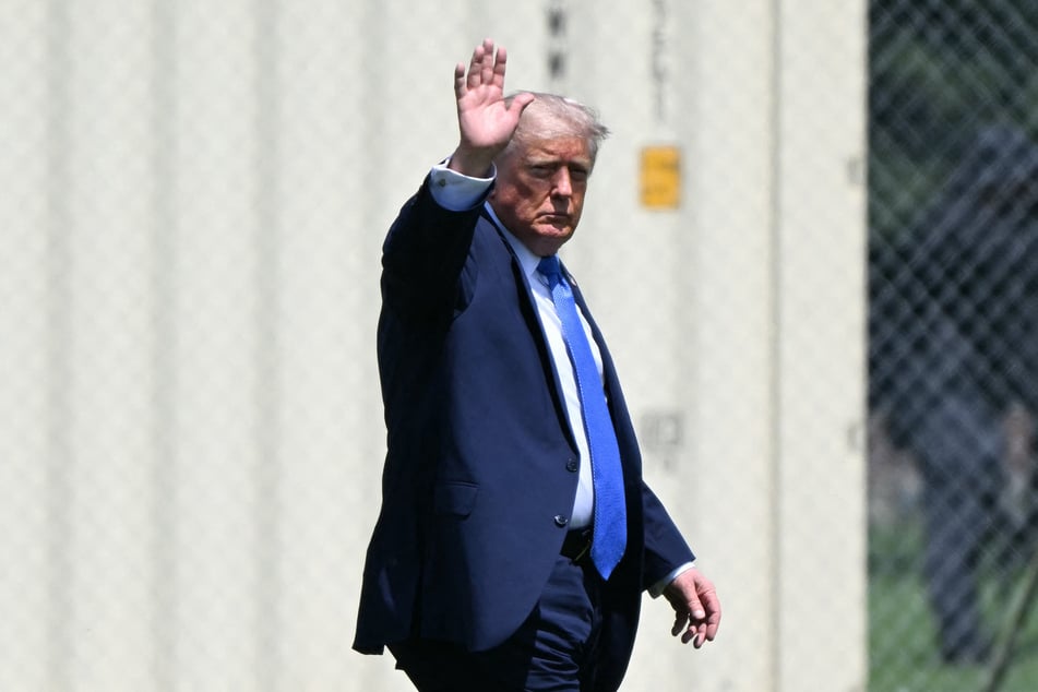 President Donald Trump waves as he walks to board Marine One on the Ellipse near the White House on August 4, 2026.