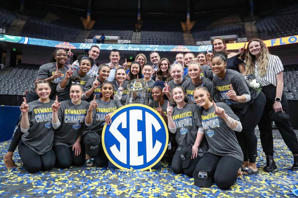 Megan Skaggs led her Florida Gators gymnastics team to their 11th SEC Championship title in 2022.