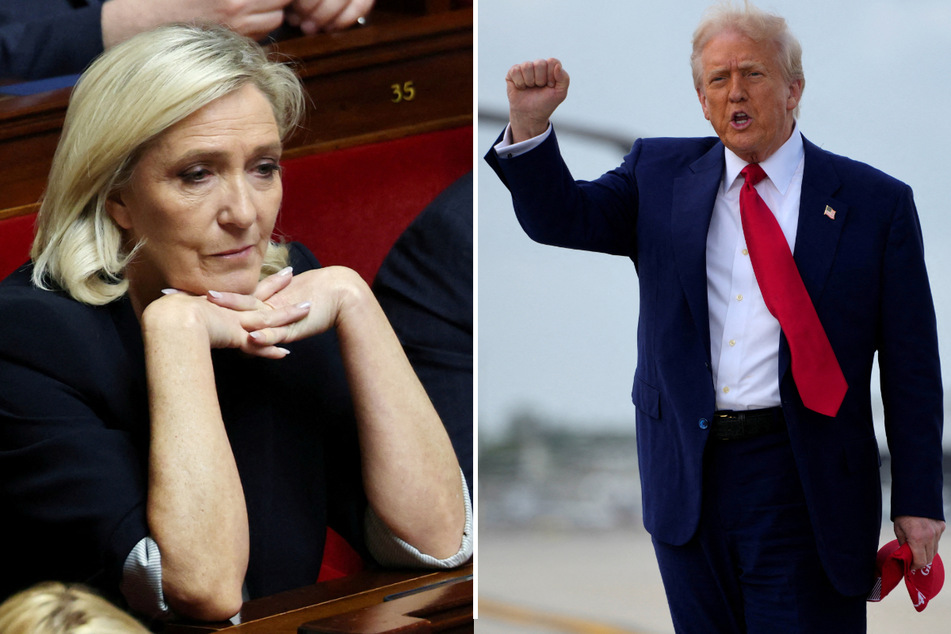US President Donald Trump said the prosecution of French far-right politician Marine Le Pen was a "witch hunt."